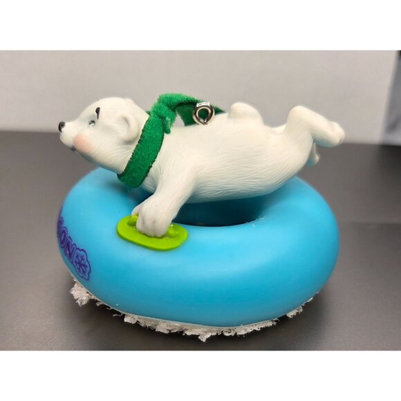 Hallmark Keepsake 2015 Grandson Polar Bear Blue Christmas Tree Ornament - Picture 5 of 12